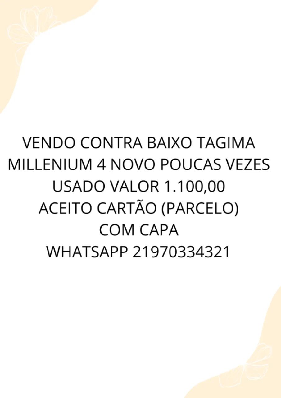 VENDO CONTRA BAIXO TAGIMA MILLENIUM 4