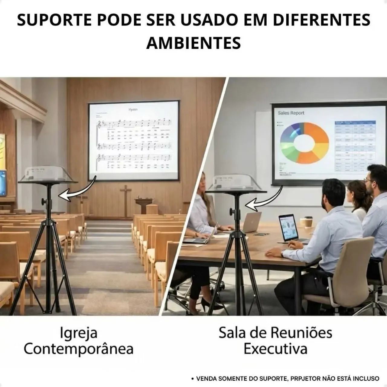 Suporte tripé para projetor e notebook  - Foto 5