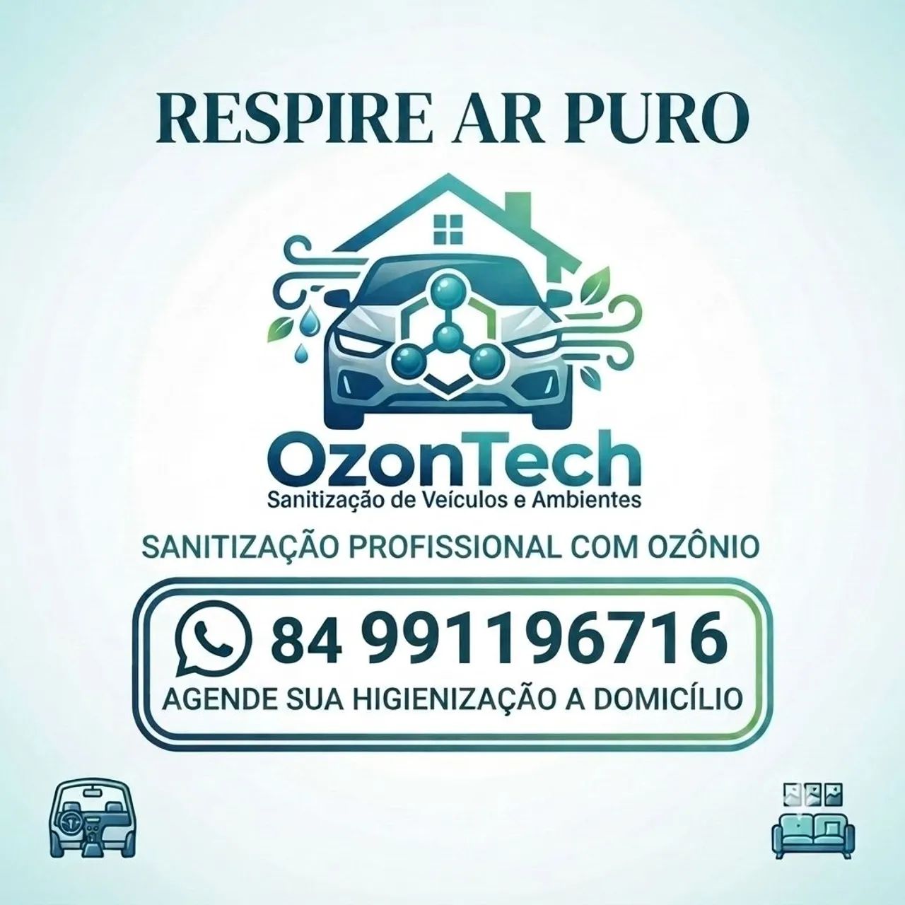 Higienização com Ozônio para Carros e Ambientes | Remove Mofo e Odores<br> - Foto 2