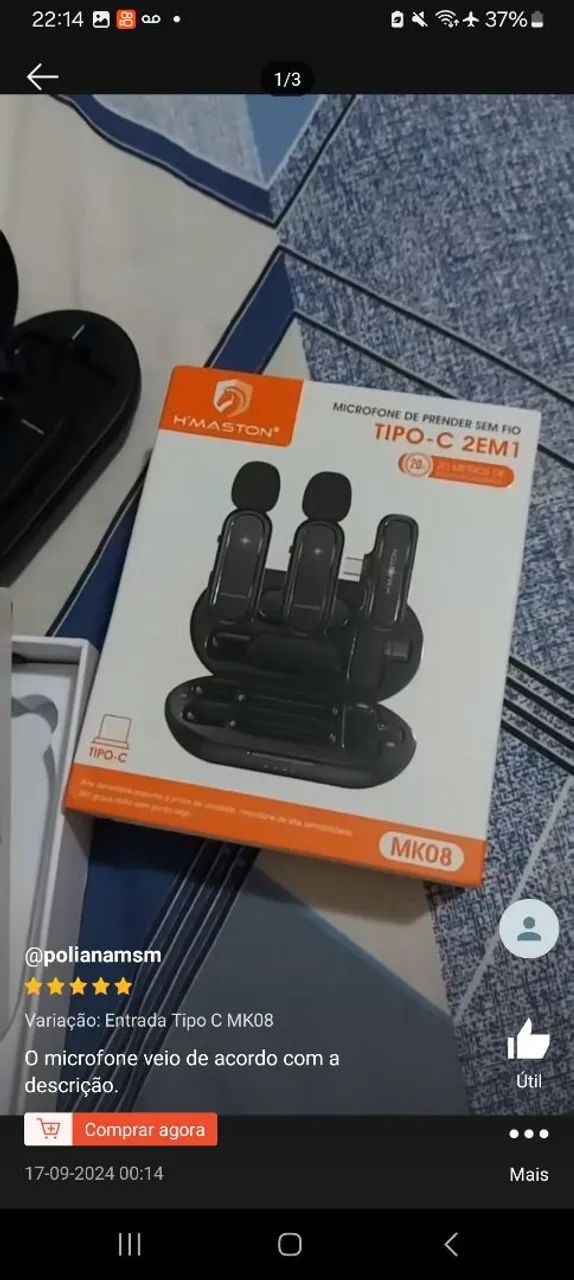 Microfone de lapela HMASTER 