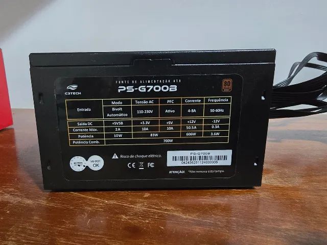 Fonte Atx C3Tech 700w 80 Plus Bronze - Foto 4