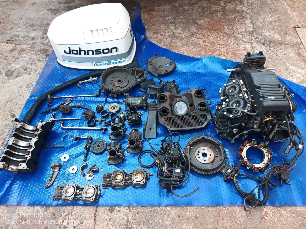 Rabeta e Peças elétricas Do Jhonson 115 HP 