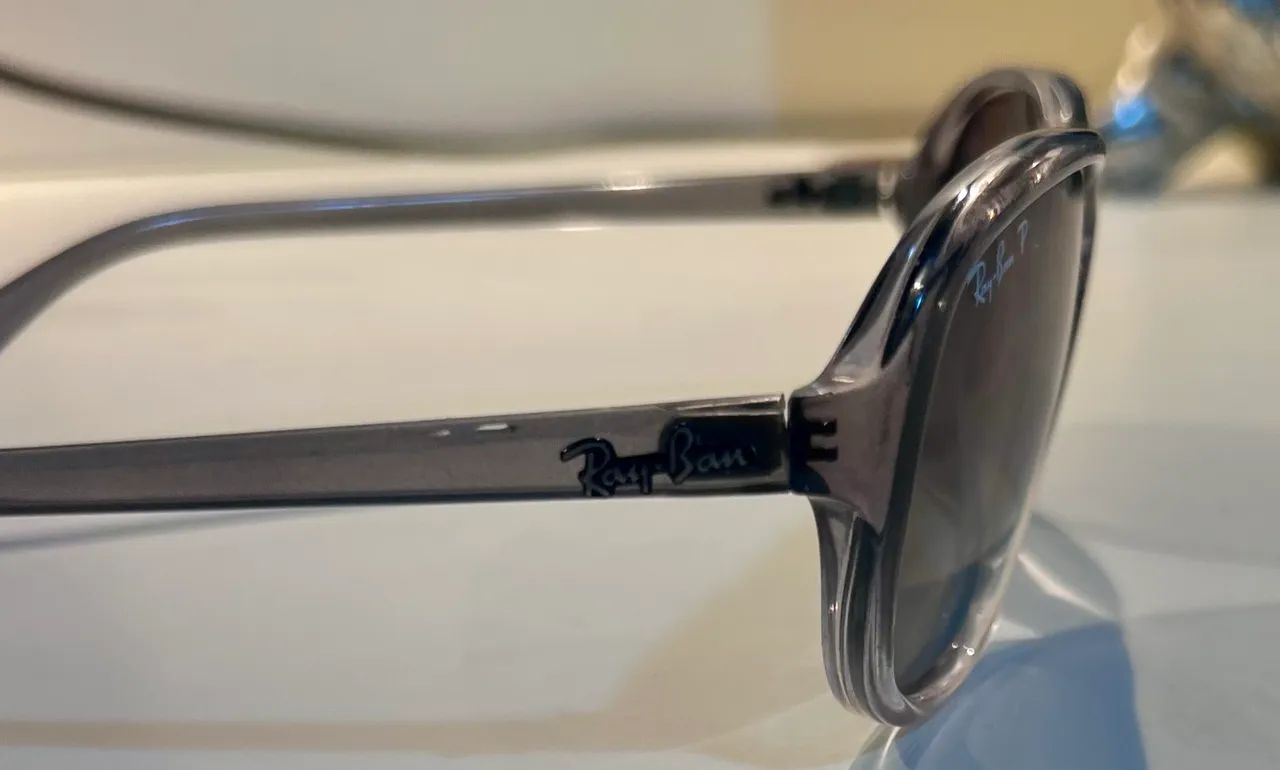 Óculos de Sol Ray-Ban Original Transparente Fumê - Lentes Polarizadas - Foto 3