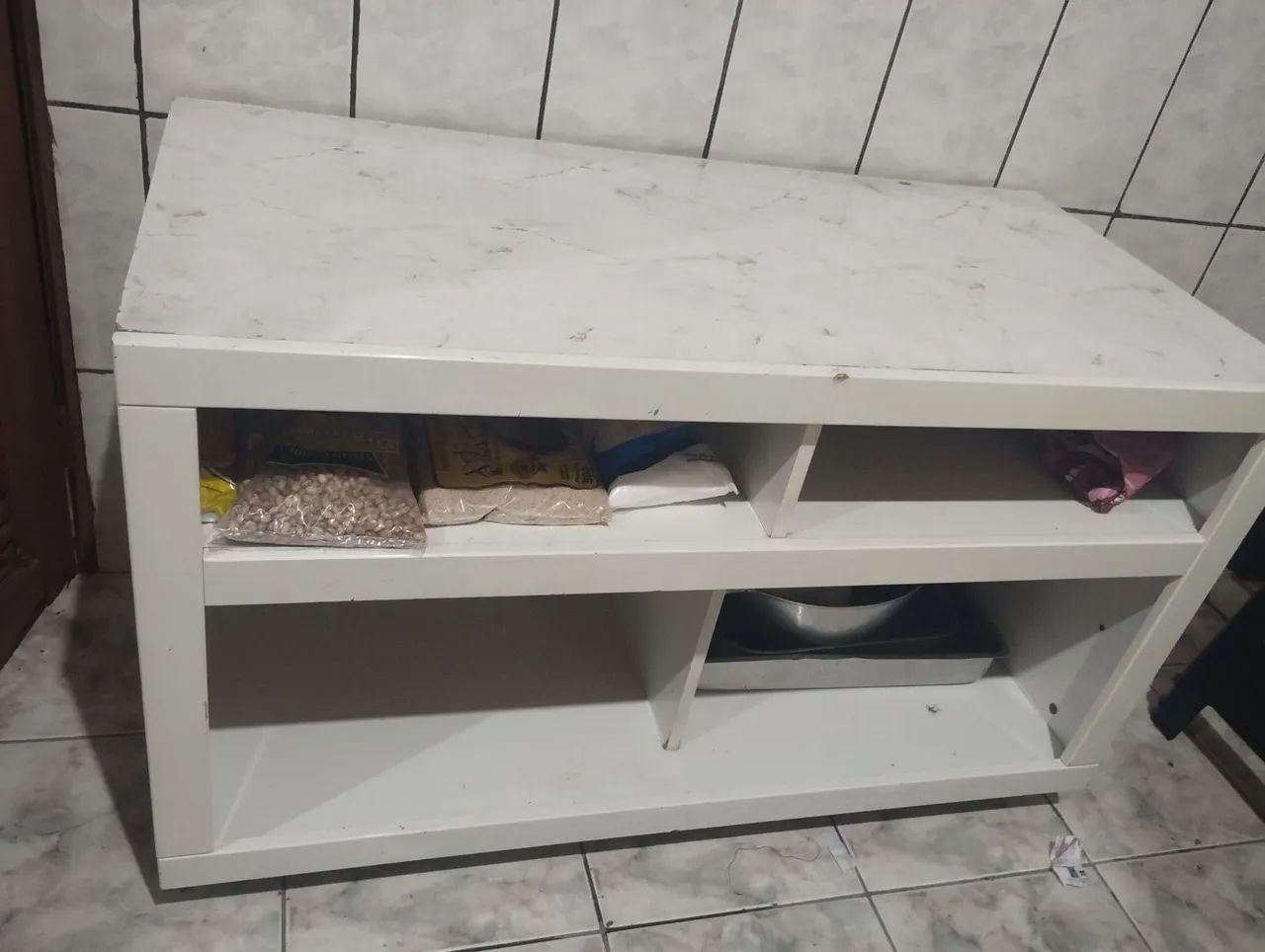 Multi-purpose wheeled cabinet without doors