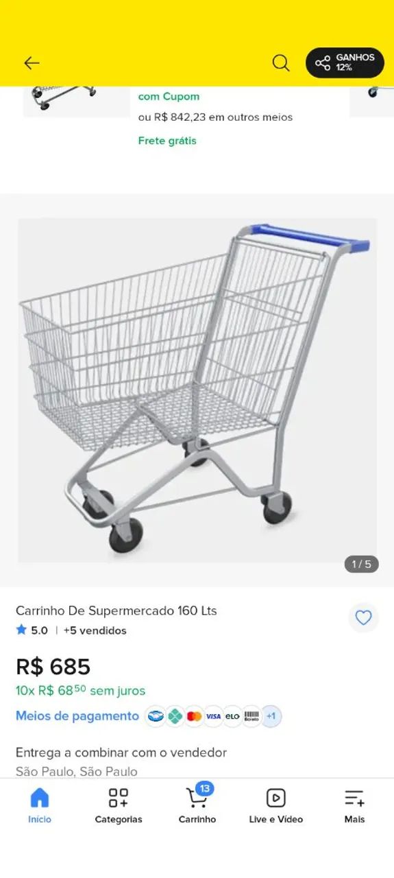 Carrinho de mercado