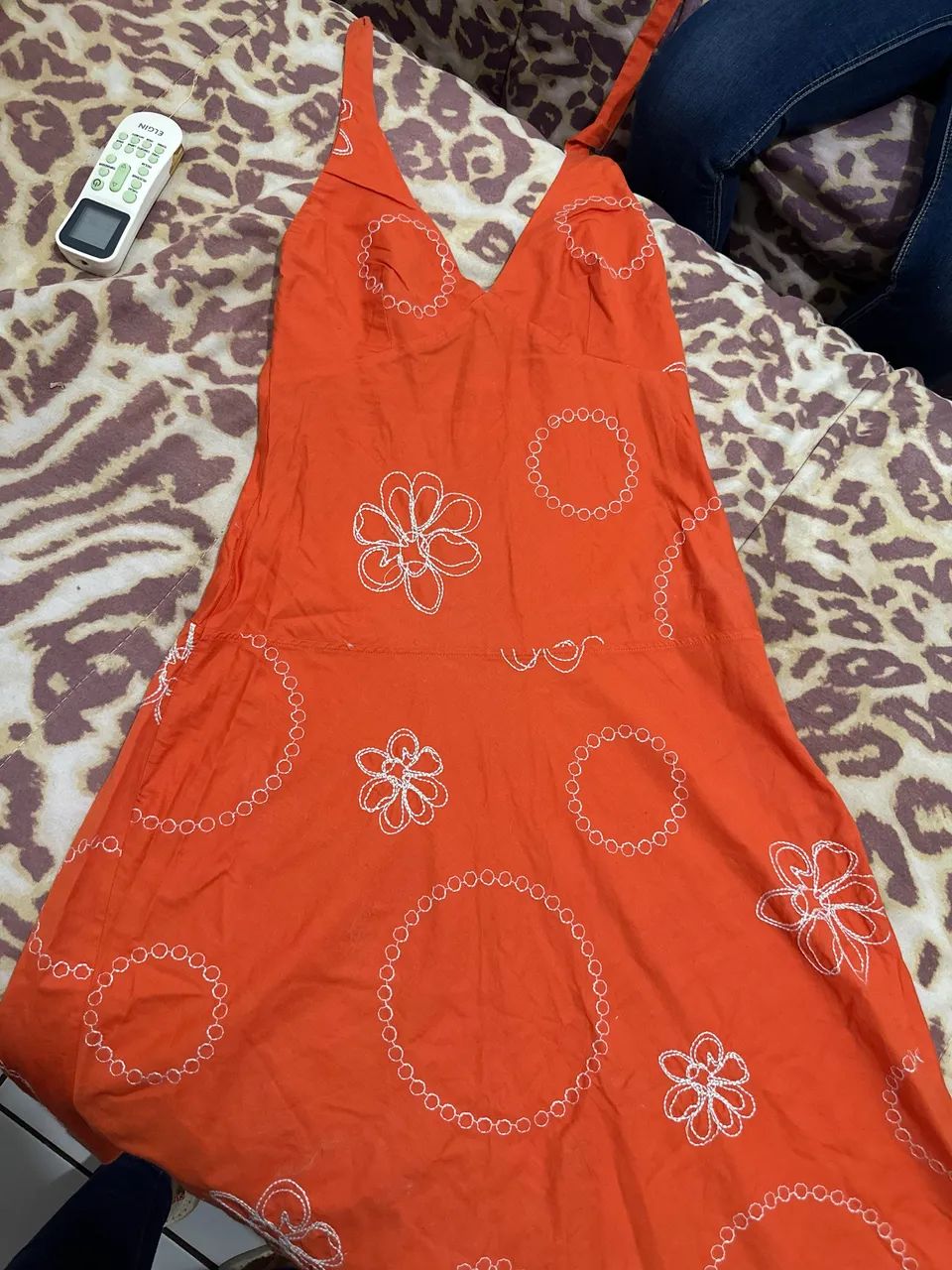 Vestido cantão bordado P/M