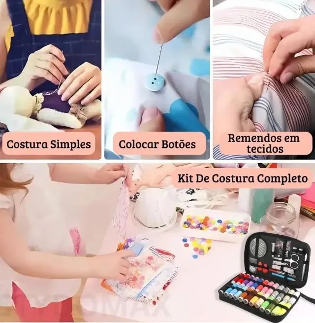 Kit Costura e Linhas Estojo com 100 Peças - Foto 5