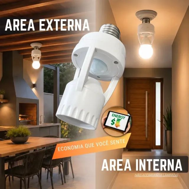 Soquete Sensor de Presença E27 360° Bivolt com Ajuste de Tempo e Luminosidade - SCS58 - Foto 5