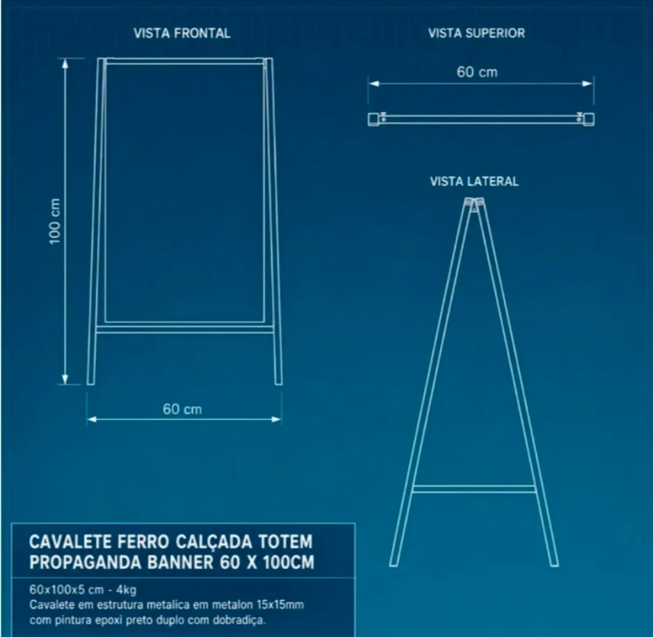 Cavalete de propaganda de loja - Foto 3