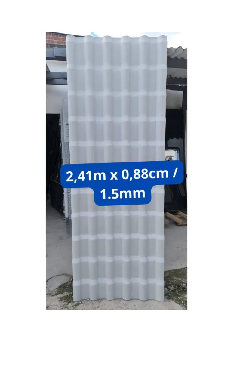 Telha Plan Cinza 2,41m x 0,88cm / 1.5mm (Promoção)