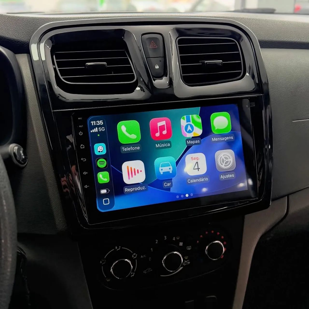 Multimídia Android Renault Sandero 9 polegadas Carplay sem fio Android auto  - Foto 3