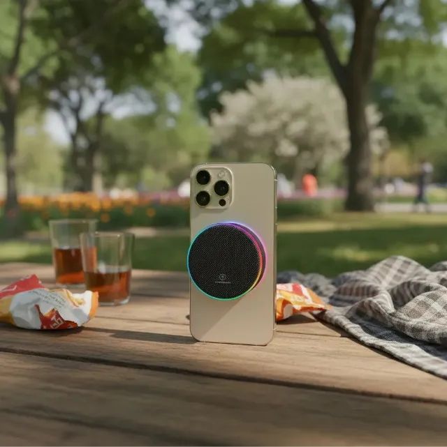 Mini Caixa De Som Bluetooth P/ Celular Com Imã 5W Ka-8551 - Foto 2