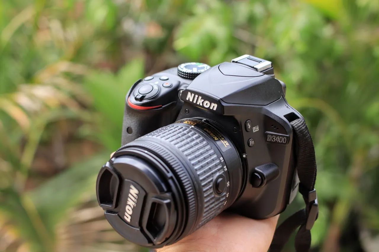 Câmera digital Nikon D3400 + Lente 18-55mm - Câmeras e Filmadoras