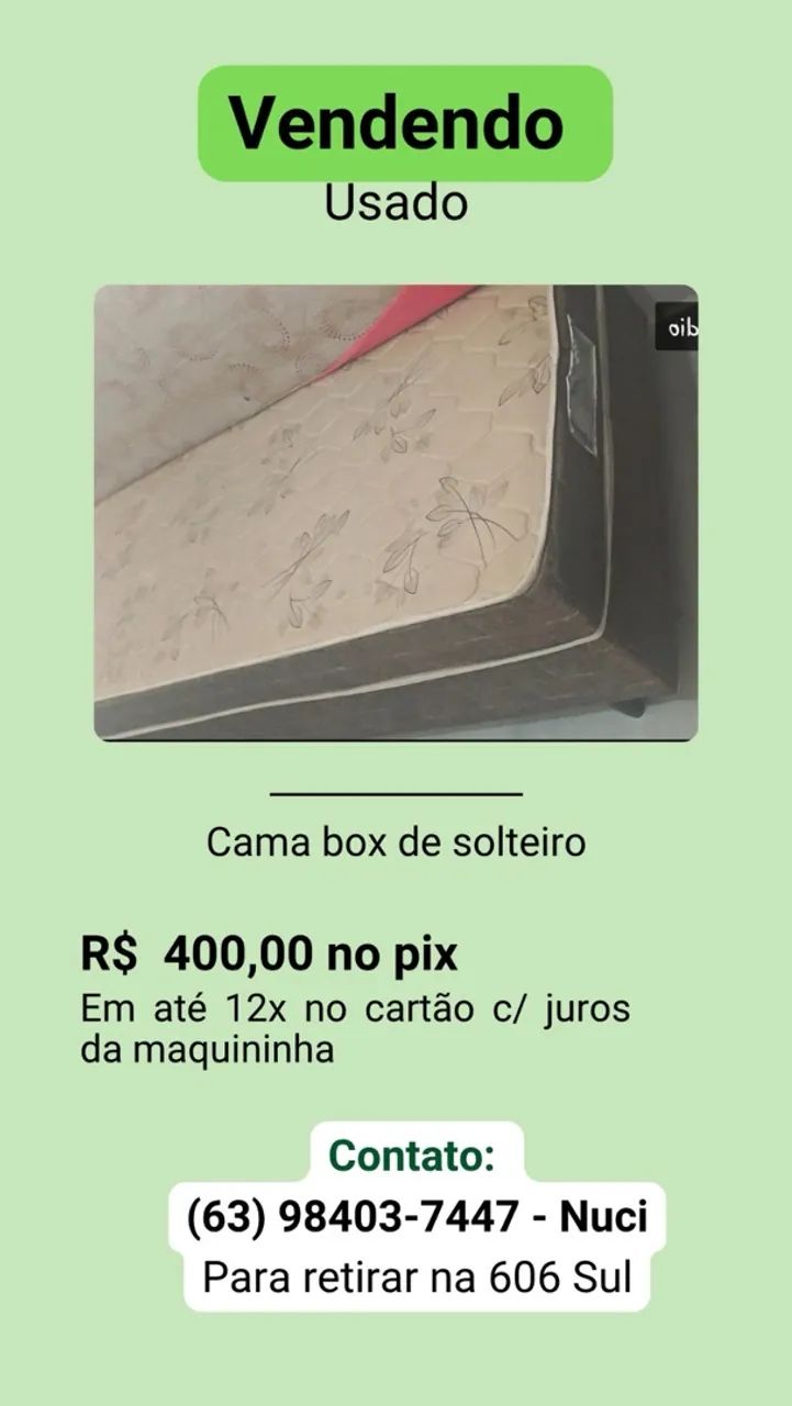 Vendo usado - Cama Box de solteiro
