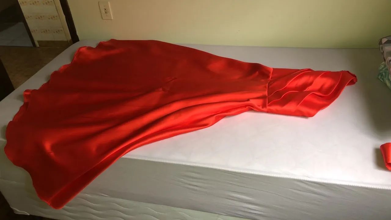 Vestido longo de festa Laranja - elegante e sofisticado  - Foto 5