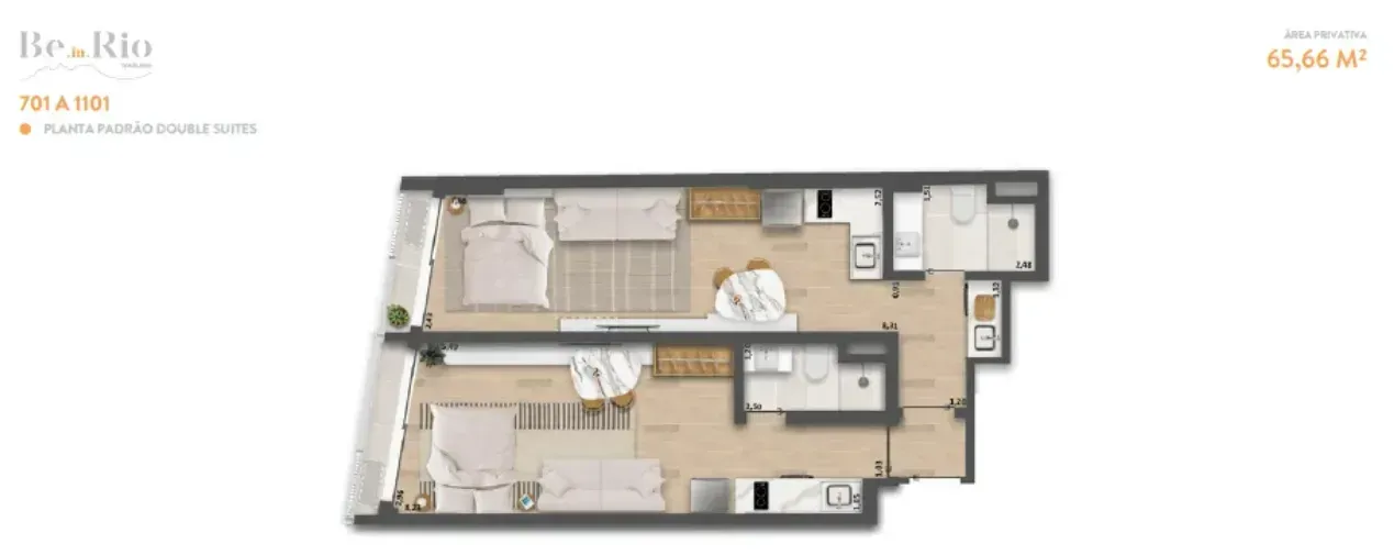 PLANTA 65m²