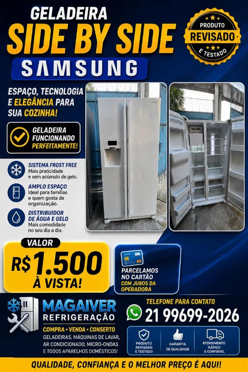 Geladeira Side by side Samsung. 