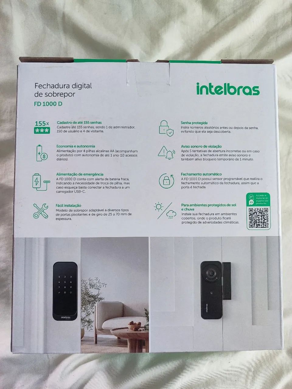 Fechadura Digital Intelbras FD1000 D Lacrado - Foto 2