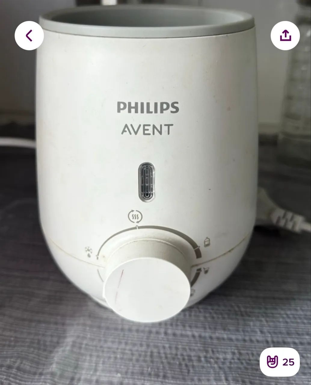 Aquecedor de mamadeira Philips 