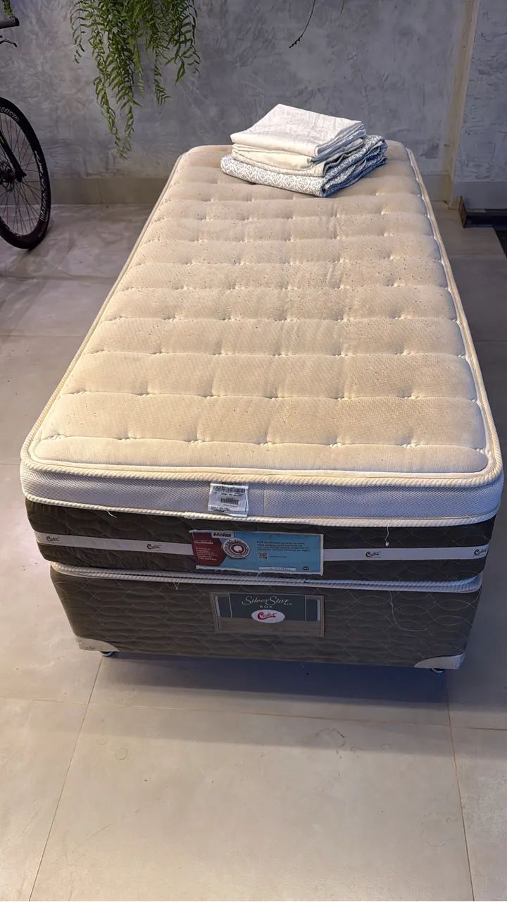 Cama box solteiro molas ensacadas