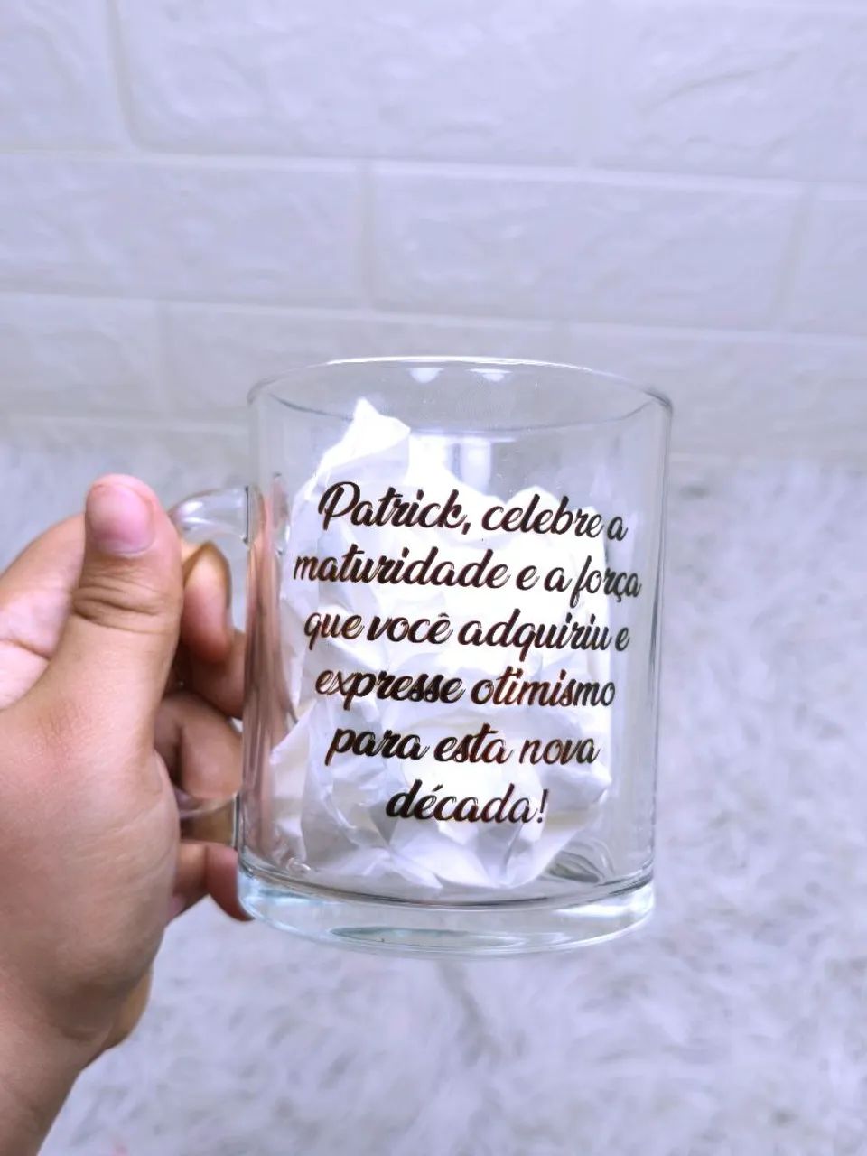 Caneca De Vidro Personalizada 
