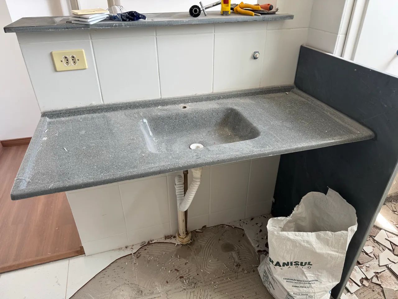 Pia de cozinha de pedra