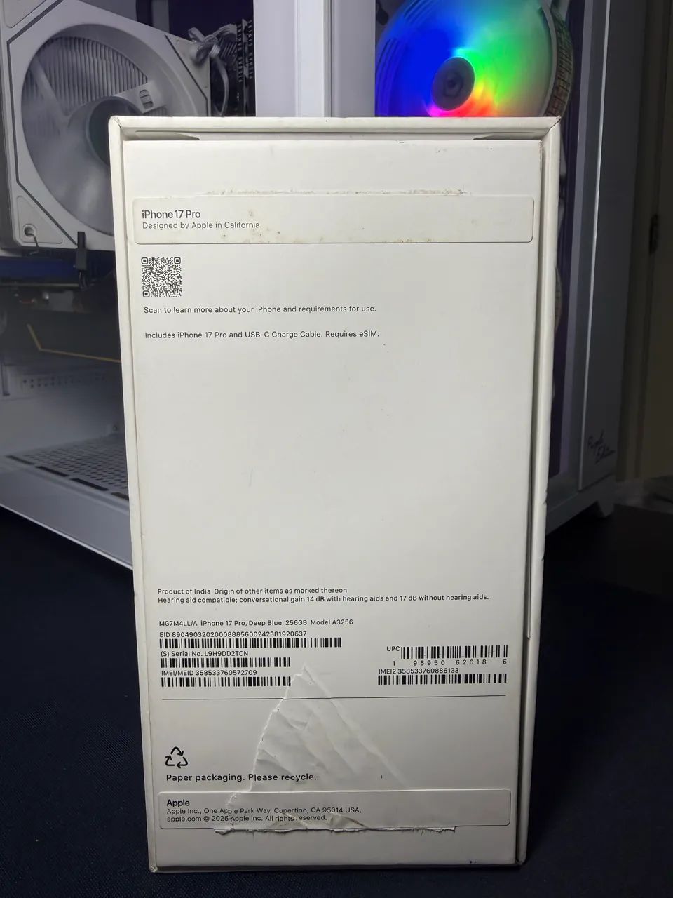 IPhone 17 pro 256 gb Azul Novo na Caixa  - Foto 4
