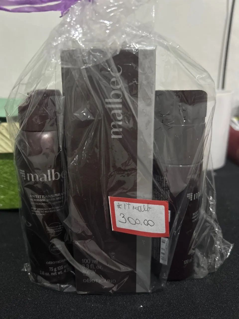 Kit perfume malbec com 2 body spray desodorante