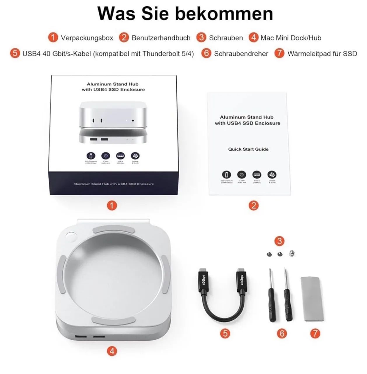 HUB USB 4 para MAC MINI M4 40GBPS - Foto 4