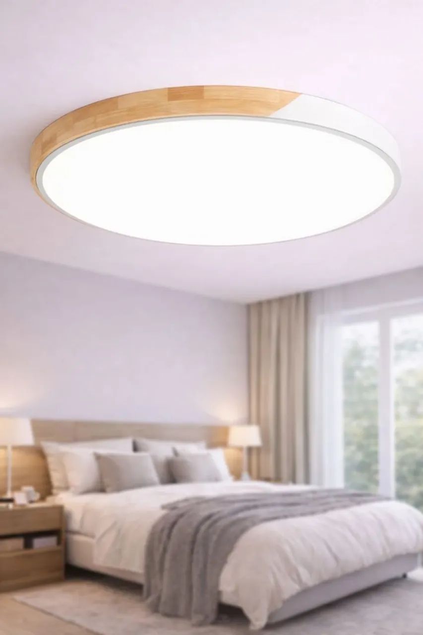 Luminárias plafon moderno madeirado