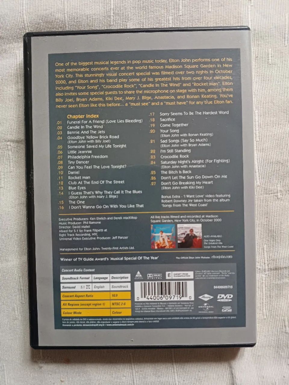 DVD Elton John  - One Night Only - The Greatest Hits - Ótimo Estado - Foto 3