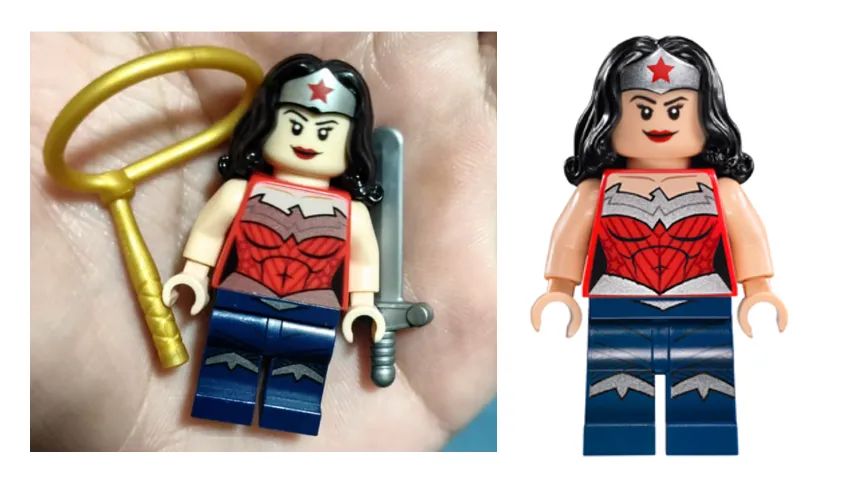 lego super heroes: sh0150: Wonder Woman - Silver Tiara, Dark Blue Legs 