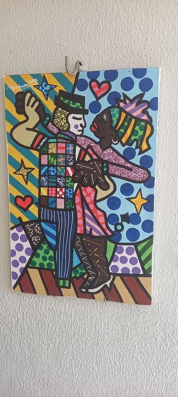 1 Quadro Pintura Romero Britto - Foto 4