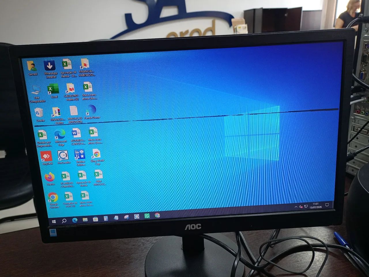 Monitor com defeito