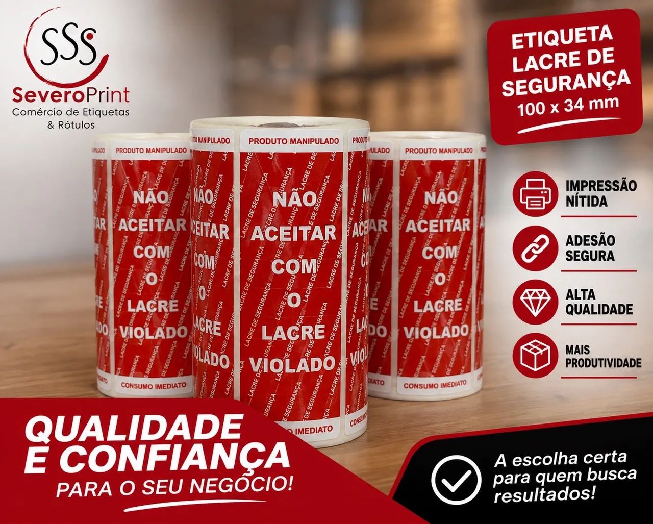 Lacre segurança delivery 