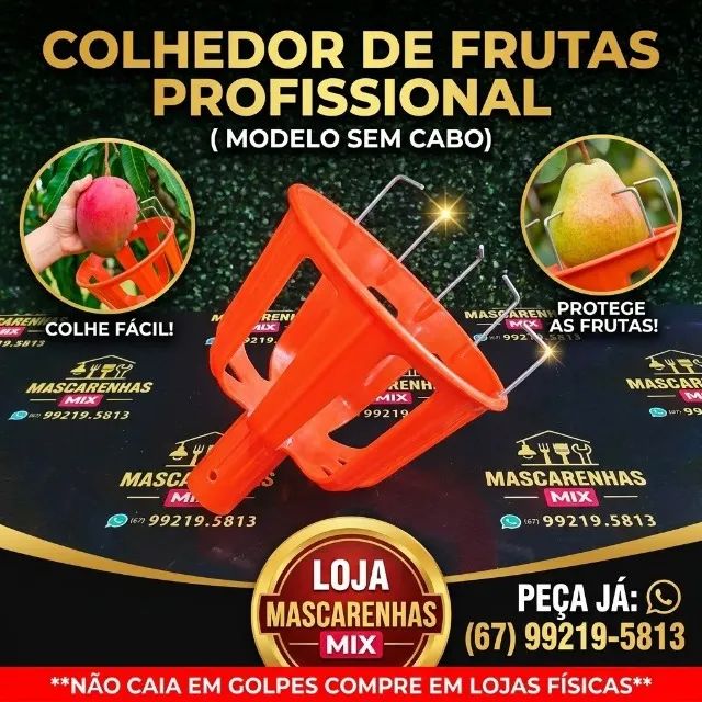 Colhedor de Frutas Sem Cabo Prático Resistente Cod: 0197