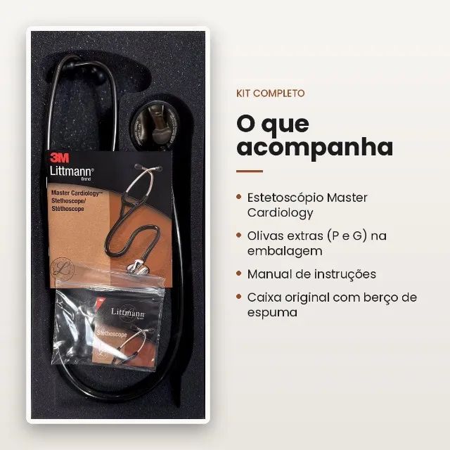 Estetoscópio 3M - Littmann Master Cardiology 2176 - Foto 2
