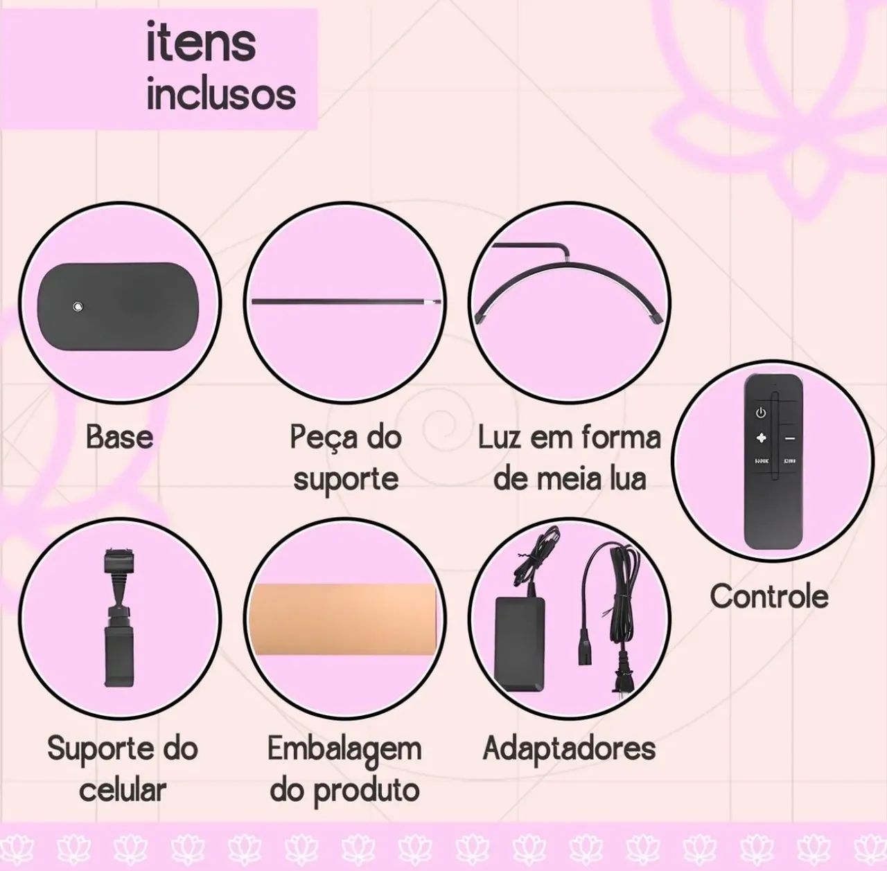 Luminária meia lua 