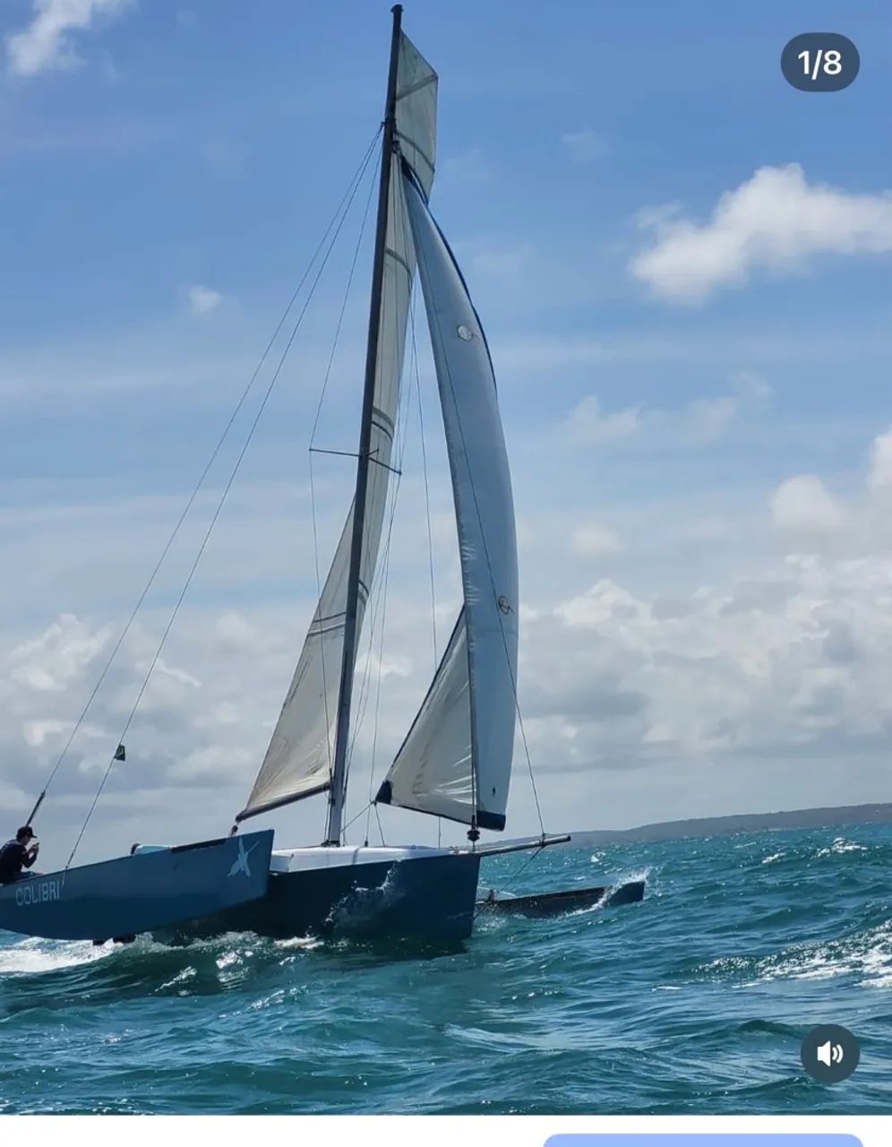 Veleiro Trimaran de regata 