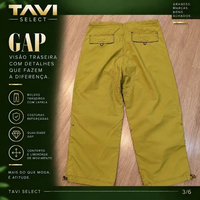 Calça GAP Cargo Amarela - M - Foto 3