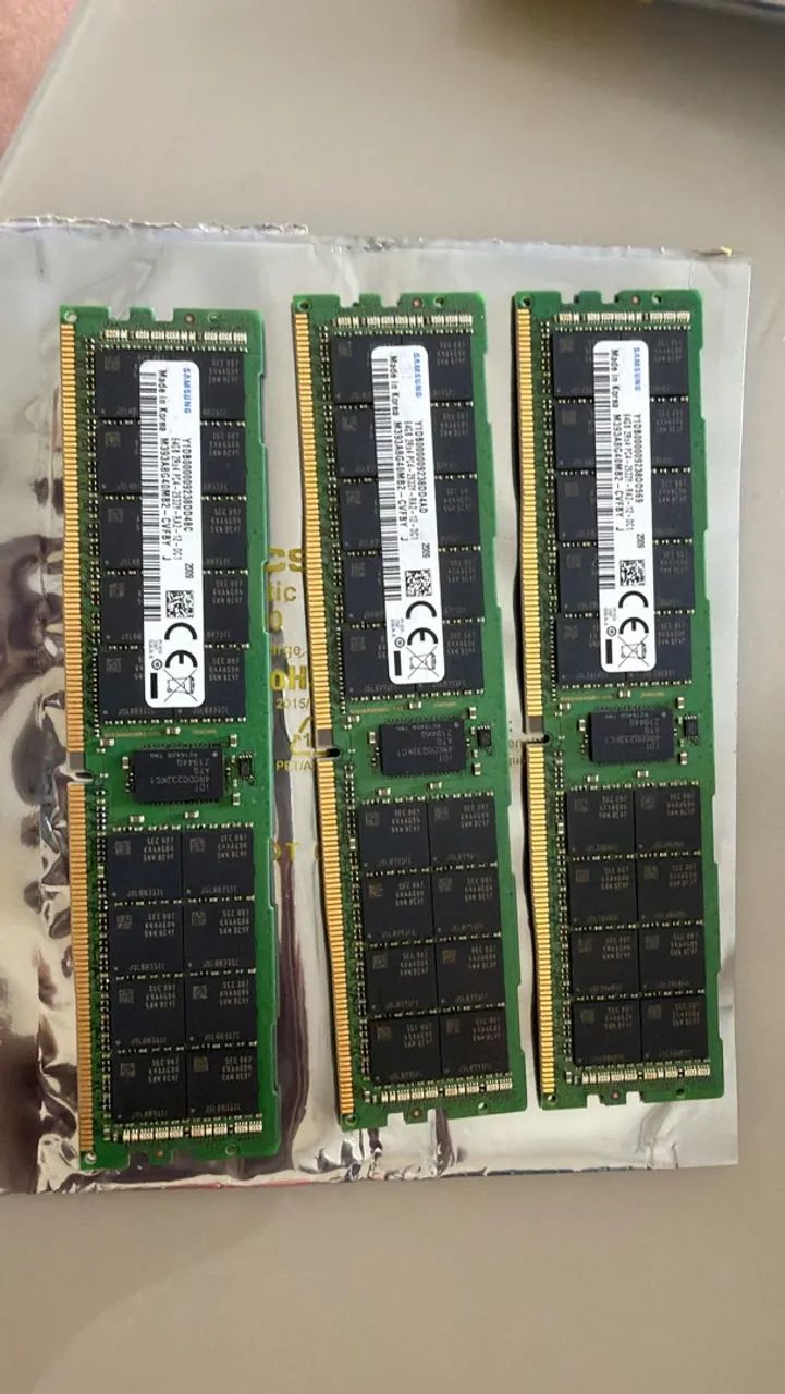 Memória DDR 4 64Gb ECC - 3 unidades