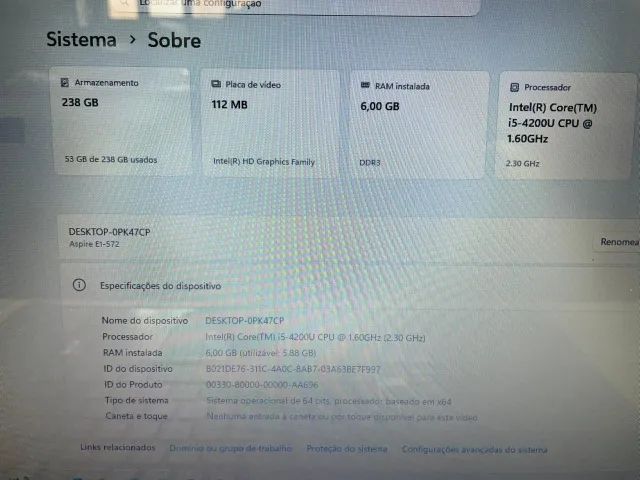 Notebook Acer Aspire E1-572-6 BR648 i5 - 6Gb - Foto 3