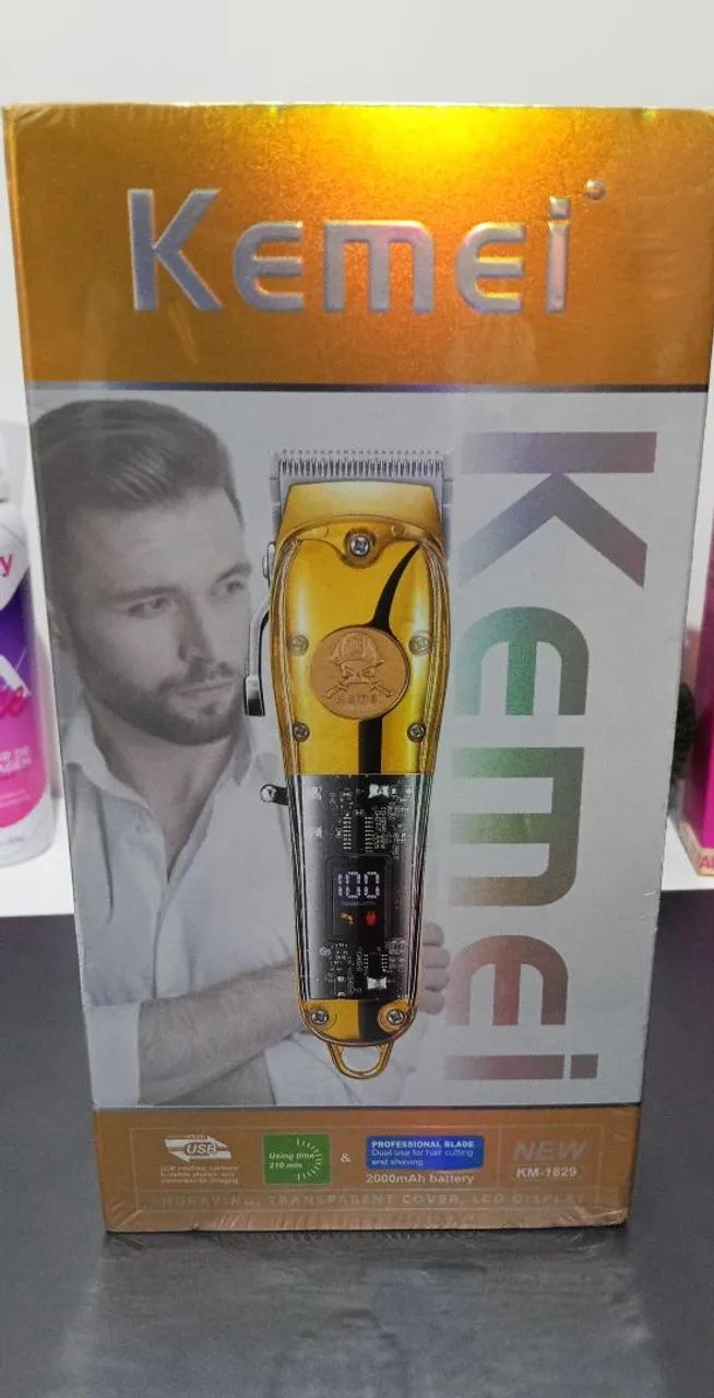 Máquina de Corte Kemei KM-1829 - Profissional e Recarregável  - Foto 4