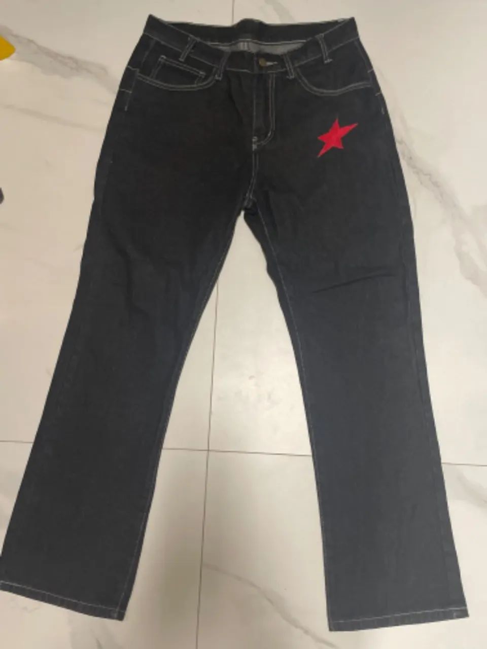 Calça jeans y2k com estampa - Foto 2