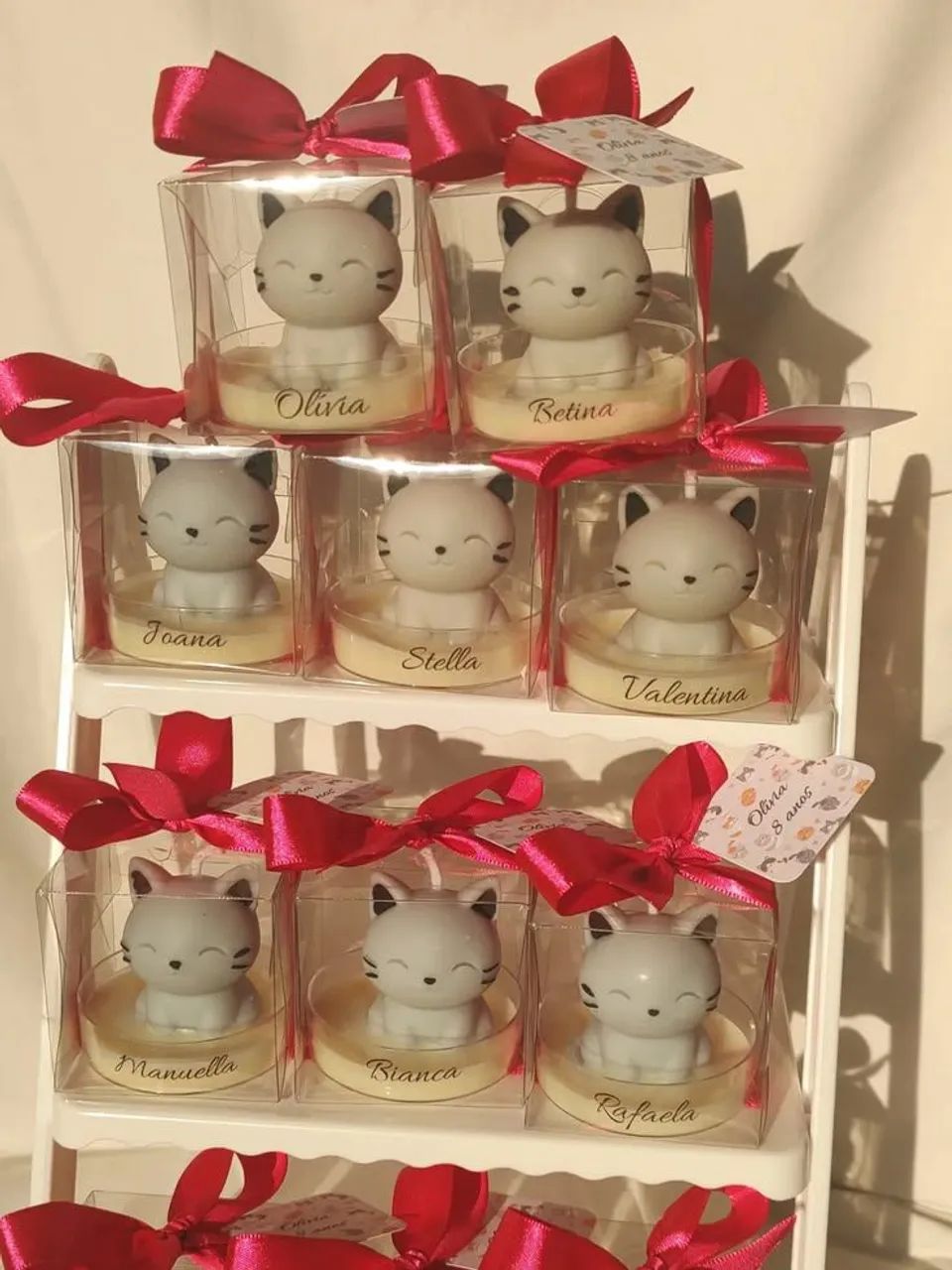 Lembrancinha Vela Aromática Gatinho Personalizada com Base de Acrílico - Foto 5