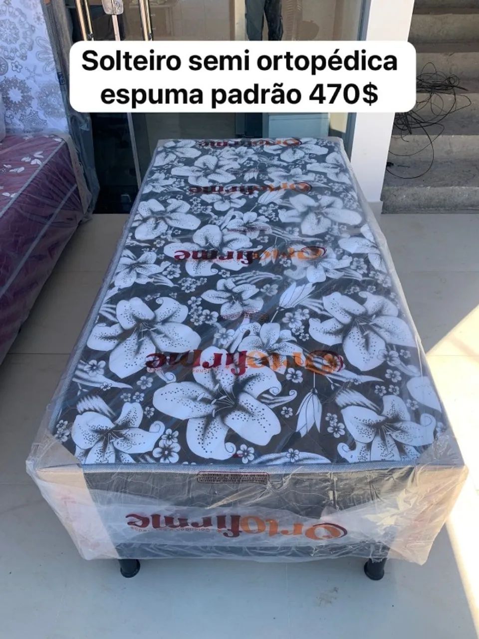 Cama Unibox Solteiro Com 6cm de espuma Semi ortopédica 0.88 x 1.88 - Foto 5