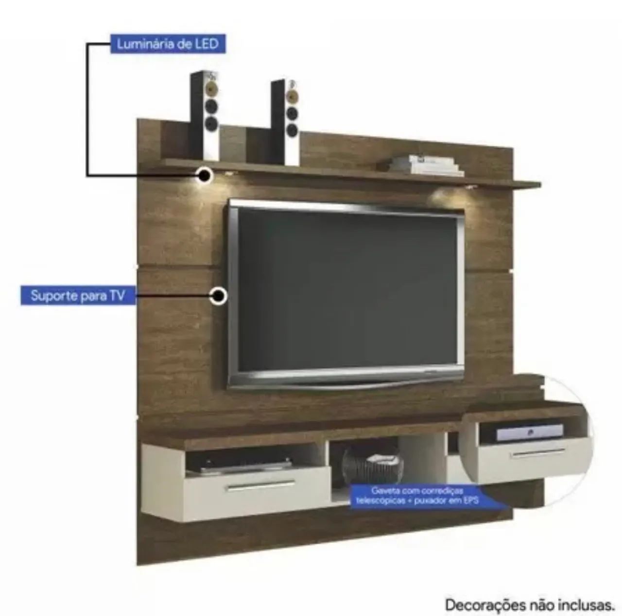 Painel Home Elegance com Iluminacao - Foto 4