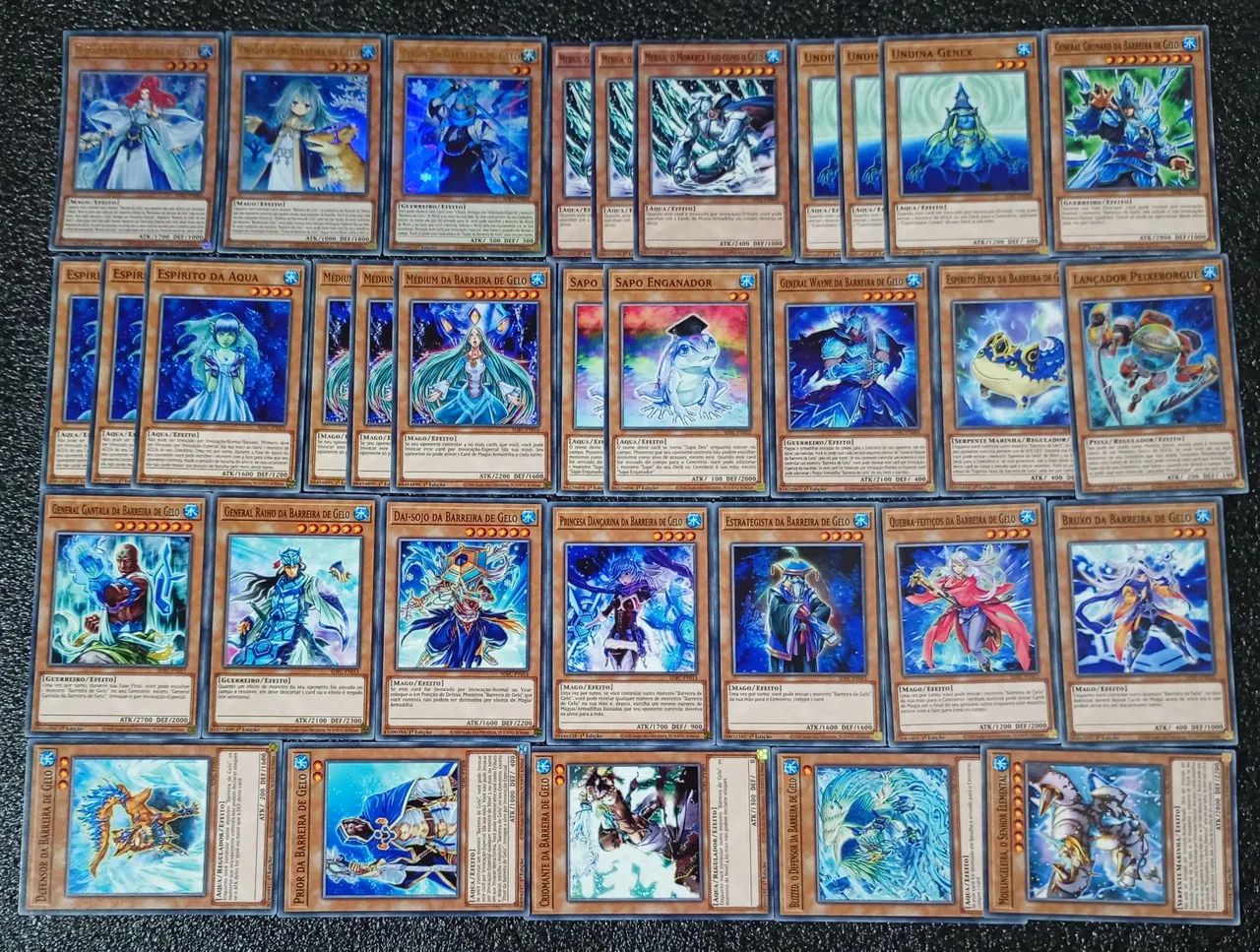 Deck barreira de gelo cartas originais de Yu-Gi-Oh 