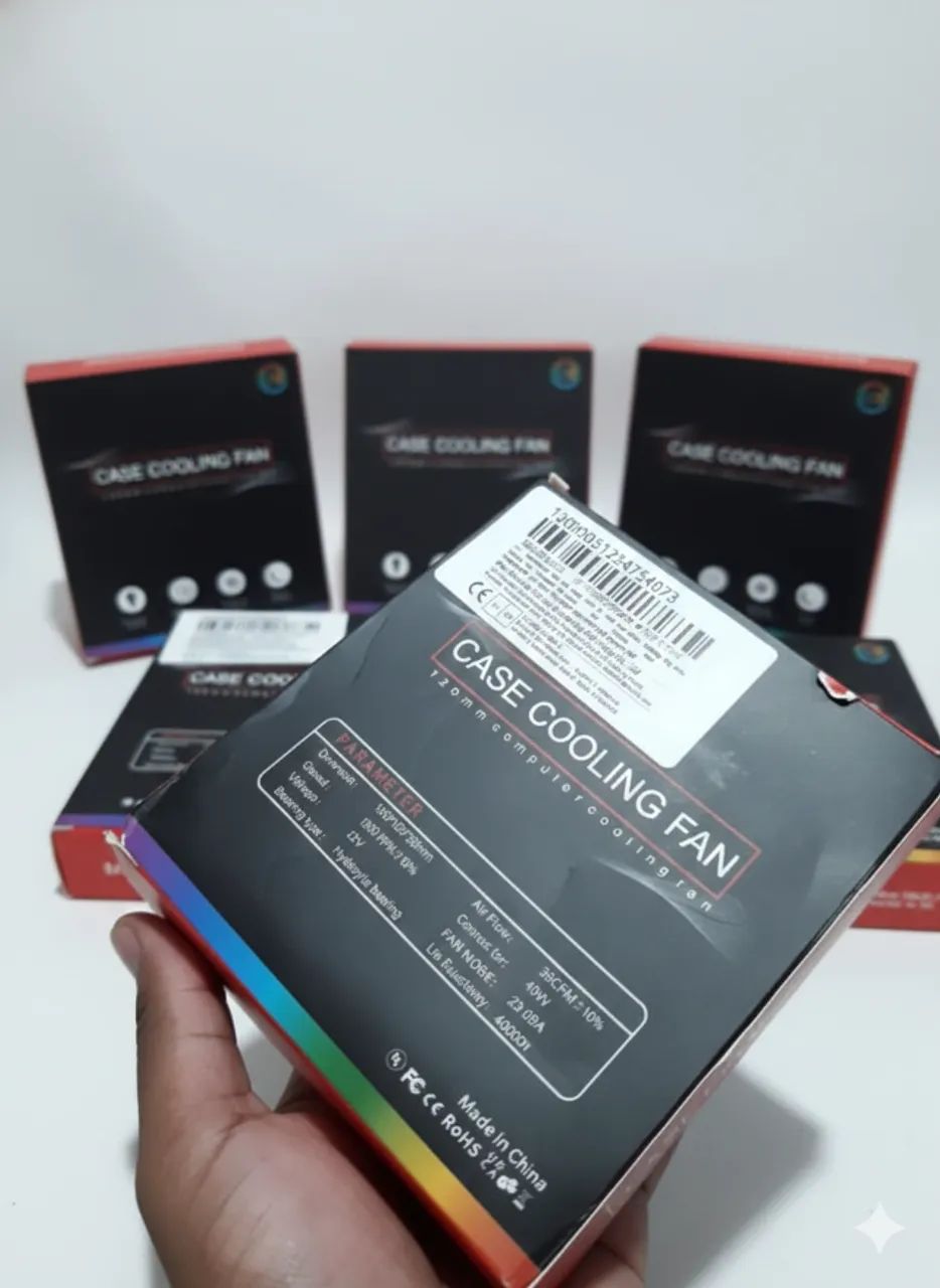 Cooler Fan Homefish RGB 120mm - Silencioso - Unidade ou Kit - Em Estoque!
