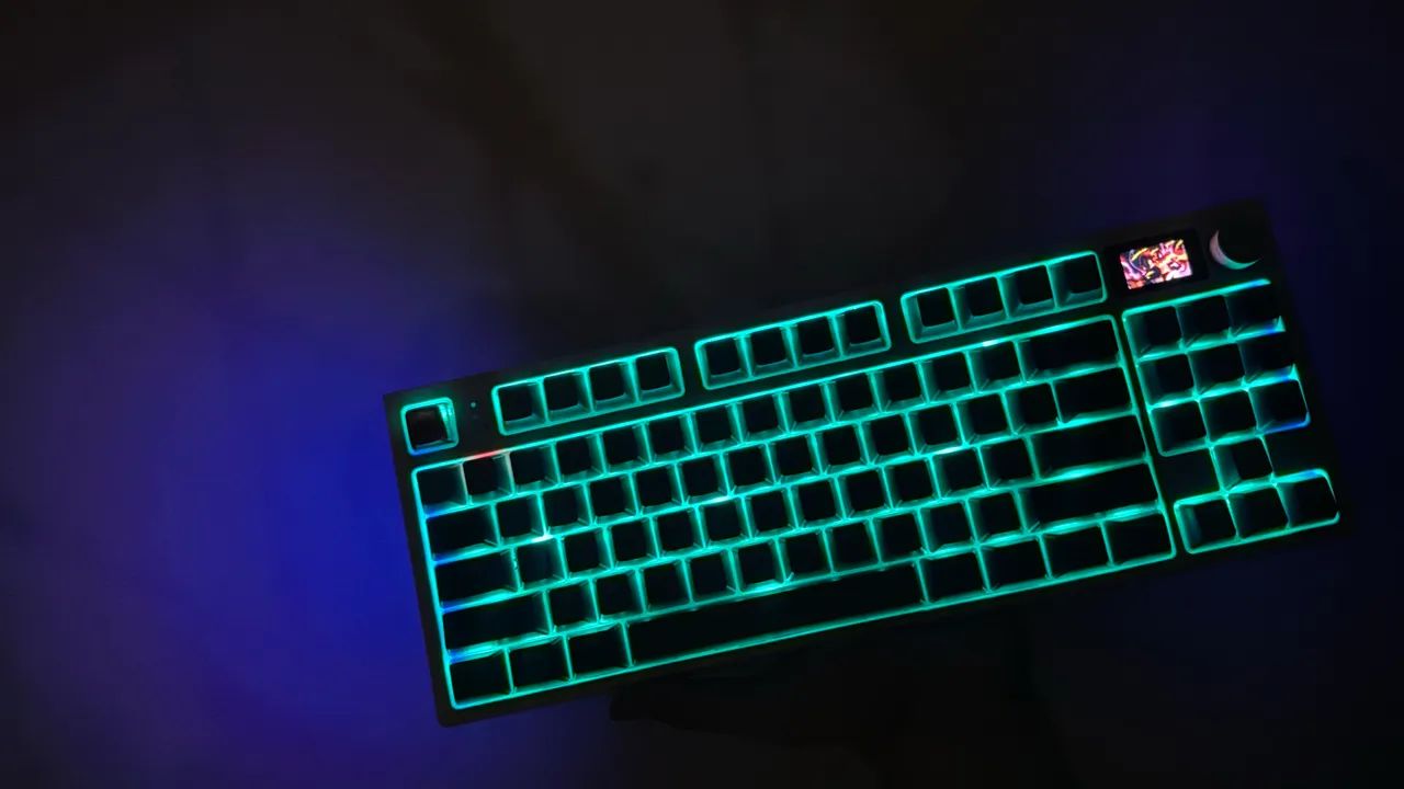Teclado attack shark k86 sem fio com tela